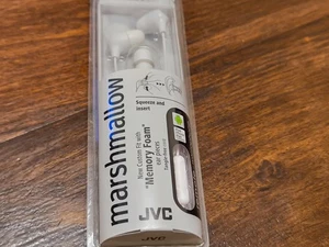JVC HAFX38M/WHITE Marshmallow Custom Fit In Ear Headphones with Remote & Mic - Picture 1 of 3