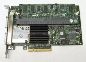Dell PERC 6/E 512MB SAS RAID Controller Dual Port Card J155F - Picture 1 of 3