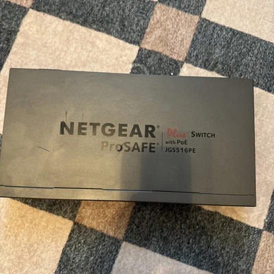NETGEAR JGS516PE ProSafe Plus 16-Port Gigabit Ethernet Switch PoE - Tested Works - Image 1 of 4