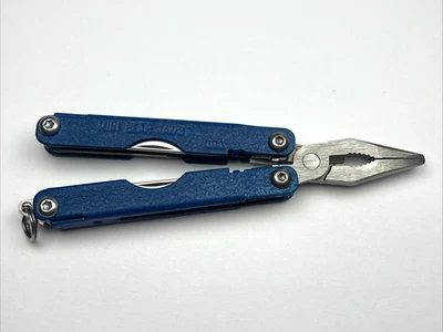 Bear & Son 153 迷你熊爪多工具蓝色手柄美国完好 — 第 1/4 张图片