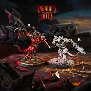 Berserker Demon Paintable Horror Monster Mini Tabletop Diorama - Demon's Gate - Picture 1 of 4