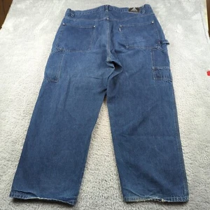 Vintage Y2K Levis Silvertab Jeans Mens 38x30 Blue Carpenter Baggy Denim Massive - Picture 1 of 24