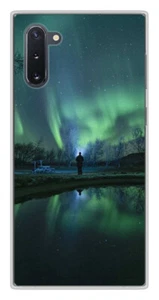Coque en silicone imprimée compatible Samsung Galaxy Note 10 Aurores Boréales - Photo 1 sur 3