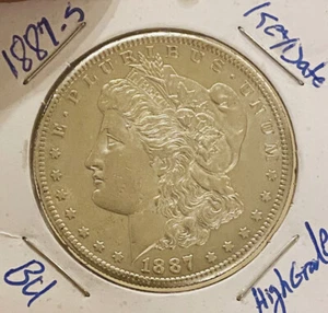 ⭐️1887-S Morgan Silver Dollar⭐️Frosty White⭐️GEMBU⭐️Key Date⭐️ - Picture 1 of 2