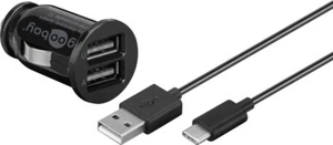 USB Type-C Auto-Ladeset (12W/2.4A) Kfz-Ladeadapter und USB Type-C Kabel 1.0m (sc - Bild 1 von 7