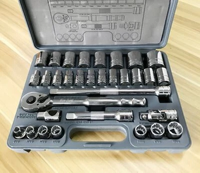32pc Blue Point Tools 1/2 Drive Socket Set Auto Repair Tools BLPATSM1232 - Image 1 of 4