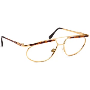 Cazal Eyeglasses MOD 254 COL 422 Gold & Tortoise Pilot Metal Germany 57[]13 120 - Picture 1 of 6