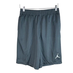 NEW Jordan Boys Mesh Athletic Basketball Shorts XL Gray Stretch Polyester Pocket - Picture 1 of 5
