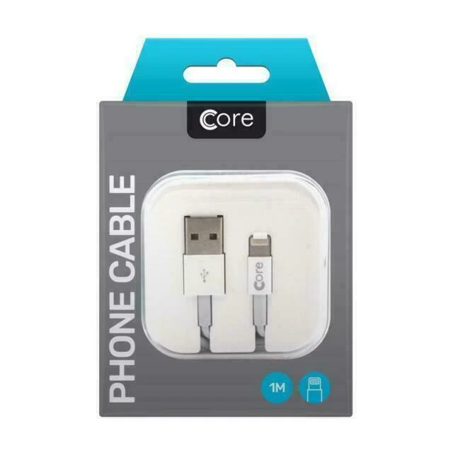 Core 1 Metre USB Cable for iPhone - White