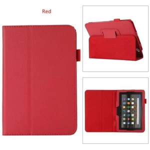 For Amazon Fire 7 in 2022 12th Generation Leather Folio Smart Case Stand Cover - Picture 1 of 23