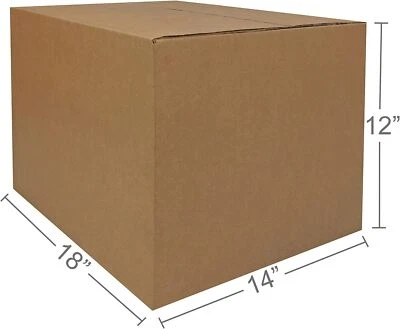 Cardboard Boxes 18" x 14" x 12" Medium,   packing, moving, shipping,store - Image 1 of 4