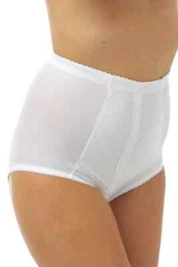 Marlon Talla 16-18 Control Medio Bragas Panty Faja Panel Encaje Blanco - Imagen 1 de 9