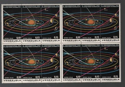 Venezuela: 1973; Scott 1030a "Triptico", Planetarium Humbolt, block of 4, EBV307 - Image 1 of 2
