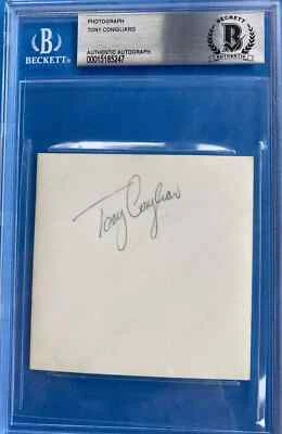 VERY RARE 1969 Tony Conigliaro Red Sox Signed Candid Photo On The back BAS SALE! - Image 1 of 4