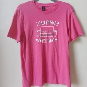 Rosa "I can make that" Cricut M Tee Damen Medium Baumwolle Grafik T-Shirt - Bild 1 von 14