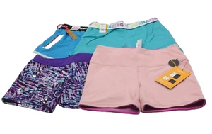 Avia Sport Wonder Nation Girls Lot 4 Multicolor Summer Shorts Size L/10-12 NEW - Picture 1 of 5