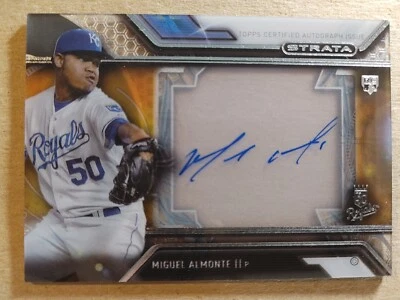 2016 Topps Strata Autographs Kansas City Royals rookie Miguel Almonte - Image 1 of 2
