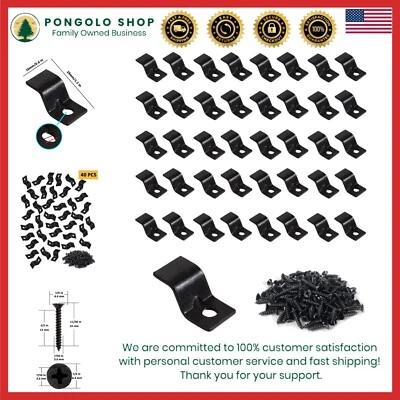 40 Premium Black Z Clips for Secure Table Top Fastening - Easy Installation - Image 1 of 4