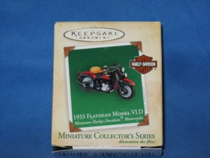 Hallmark "1933 Flathead Model VLD" Haeley Motocycle  Miniature Ornament 2004 - Picture 1 of 1
