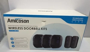 Kit Timbre Inalámbrico Amicoson Impermeable Timbre Timbre Alarma Hogar U Oficina - Imagen 1 de 4