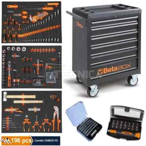 Carrello completo di 196 utensili Beta C04BOX VU 6 tiretti nero - Zdjęcie 1 z 4