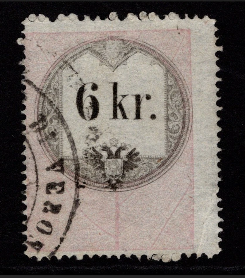 Lombardy Venetia 6k Rose Used White Paper Perf 15 - S36147 - Image 1 of 1