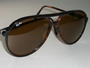 1980's VINTAGE B&L RAY BAN B15 BROWN LENS STYLE-A/L 1568 TRADITIONALS SUNGLASSES - Picture 1 of 8