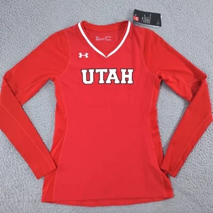 New Under Armour Utah Utes Long Sleeve Volleyball Jersey Shirt Womens Small NCAA - Picture 1 of 23
