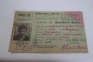 Fédération Française de basket-ball - Licence - vieux papier - Imagen 1 de 2