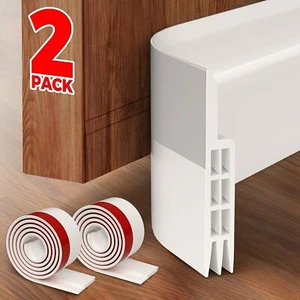 2PCS Door Draft Stopper Under Door Draft Blocker Insulator Door Sweep Soundproof - Picture 1 of 7