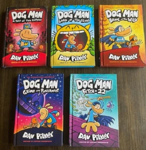 NEW SET DOG MAN HARD COVER BOOKS - Picture 1 of 1