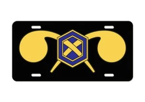 División del Ejército de los Estados Unidos - Emblema del Cuerpo Químico - Placa de matrícula de aluminio - Imagen 1 de 2