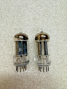 Par de tubos de preamplificador de bajo ruido RCA JRC-12AX7 placa negra D Getter a juego - Imagen 1 de 2