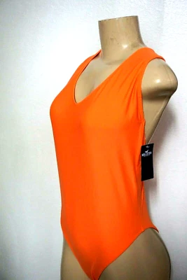 NUEVO CON ETIQUETAS HOLLISTER MUJER NARANJA ESPALDA CRUZADA CUELLO EN V TRAJE DE BAÑO DE UNA PIEZA TALLA XL Foto 1 de 4