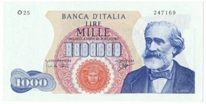1000 LIRE GIUSEPPE VERDI I TIPO MEDUSA 14/01/1964 FDS-/FDS - Picture 1 of 6