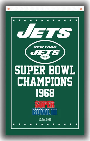New York Jets Football Team Champions Memorable Flag 90x150cm 3x5ft Super banner Cover