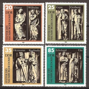 [1405] DDR, Germany, set 1983 MNH** Naumburger Dom, Sculpture, Art - Picture 1 of 1