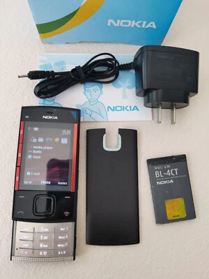 Original Nokia X3-00 Black on Red Unlocked X3-00 Slider GSM Cellphone - Image 1 of 4