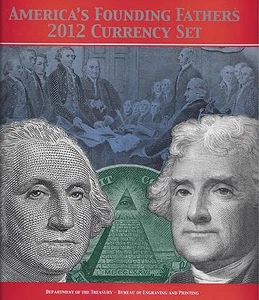 FOUNDING FATHERS 2012 CURRENCY SET: $1 & $2 MATCHING, MINNEAPOLIS, I20123660 - Picture 1 of 5