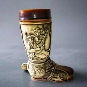 Deutscher Bierstein Stiefel König-Werk braun Relief 0,5 L Made in Germany 6x8 - Bild 1 von 7