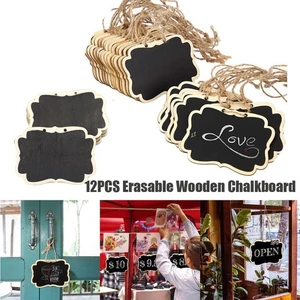 Garden Decor Hanging Signs Chalkboard Blackboard Price Tags Message Labels - Picture 1 of 12