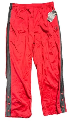 AND1 Vintage Athletic Pants Snap Bottoms XL Red With Tags - Image 1 of 4