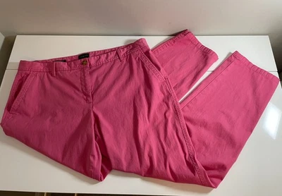 Pantalones chinos relajados TALBOTS talla 14 rosa hasta el tobillo algodón spandex Foto 1 de 4