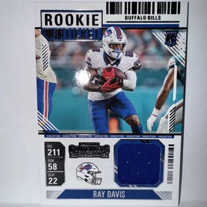 **RAY DAVIS**RC Rookie Ticket Jersey Patch 2024 Panini Contenders #RTS-RDS Bills - Bild 1 von 8