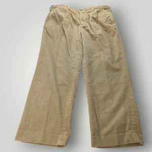 Pantalones plisados de pana beige caqui 42x30 polo Ralph Lauren años 90 de colección - Imagen 1 de 13