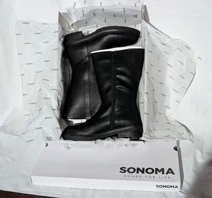 SONOMA Goods For Life Tall Boot Kohl's Women's 9.5 (Uptonn, Black, Memory Foam)  - Picture 1 of 5