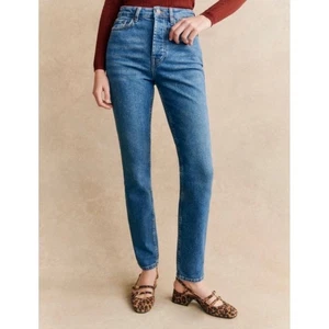 SEZANE Denim Brut Sexy Jeans Damen 27 Medium Wash High Rise Straight Leg Stretch - Bild 1 von 19