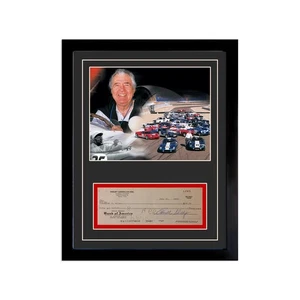 Carroll Shelby Reproducción Firmado Cancelado Cheque Enmarcado Exhibición - Imagen 1 de 5