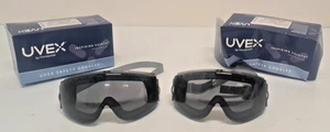 (2) Honeywell Uvex S3961HS Goggles Gray Frame Dark Shaded Lens Stealth AntiFog - Picture 1 of 9