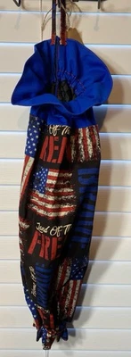 Bolso de supermercado patriótico forrado por mí casero negro rojo blanco azul Foto 1 de 4